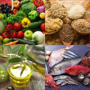 Alimentos de dieta mediterránea